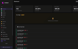 Dashboard page with trading overview and market conditions